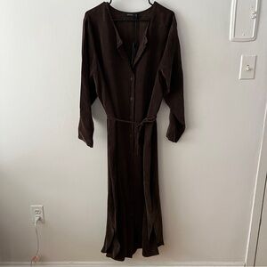 Elegant Brown Maxi Dress